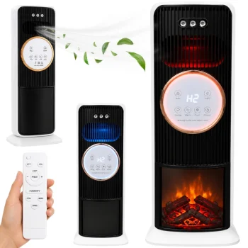 3-in-1 Kolonnas tipa termoventilators ar dzesēšanas, sildīšanas un mitrināšanas funkciju
