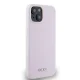 DKNY iPhone 14 vāciņš Liquid Silicone Small Metal Logo MagSafe, rozā