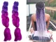 Sintētiskās bizīšu ombre šķipsnas, violetas