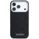 Karl Lagerfeld Grained Mono Resin Logo MagSafe vāciņš iPhone 17 Pro / 18 Pro, melns
