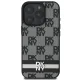 DKNY iPhone 16 Pro vāciņš Checkered Pattern & Printed Stripes, melns