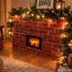 Dekoratīvs LED kamīns-laterna ar liesmas imitāciju, USB / 3x LR14, 25 x 17 x 13 cm, melns