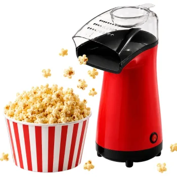 Bezeļļas popkorna aparāts, 1200W, sarkans/melns