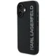 Karl Lagerfeld HC 3D Rubber Elongated Glitter iPhone 16 vāciņš, melns