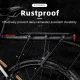 Rockbros 33210004001 velosipēda bagāžnieks ar plauktu un LED gaismu, melns