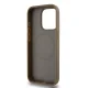DKNY iPhone 14 Pro Max vāciņš Leather Pattern Metal Logo MagSafe, brūns