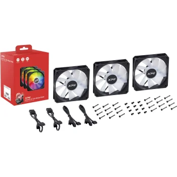 ADATA XPG VENTO R 120 ARGB reversie ventilatori, 120mm, melni, 3 gab.