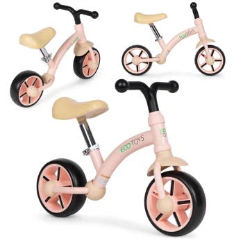 Ecotoys LC-V1252-PINK-C līdzsvara velosipēds ar EVA riteņiem, rozā