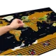 Nokasāmā Ceļotāja Pasaules Karte Plakāts 82x59cm, Lieliska dāvana 23442 (ar aksesuāriem) | World Map Scratch Card