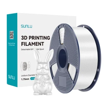 3D printera kvēldiegs Sunlu PLA+ Silk, balts