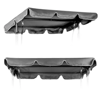 MultiGarden FC-007A GREY dārza šūpoļu jumtiņš, 200x120 cm, pelēks