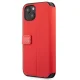 Ferrari iPhone 13 mini atverams vāciņš maciņš grāmatiņa On Track Carbon Stripe, sarkans