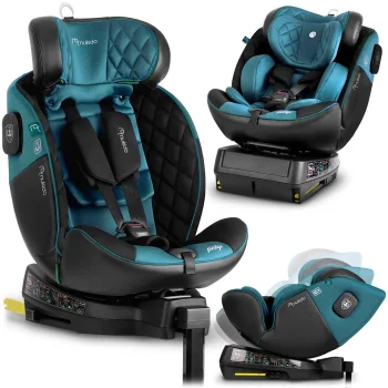 Autokrēsliņš Nukido Prestige Line 710101, 0-36 kg, Isofix, melns/zils