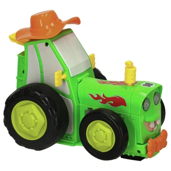 Tālvadības lēkājošs un dejojošs traktors RC ar skaņu, zaļš