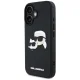 Karl Lagerfeld 3D Rubber Double Heads vāciņš Apple iPhone 16, Melns