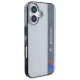 BMW Motosport IML Vertical Stripe vāciņš iPhone 16, pelēks