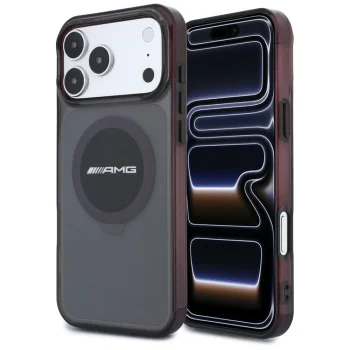 Vāciņš Mercedes AMG iPhone 18 Pro Max / 17 Pro Max MagSafe Bicolor, melns/bordo