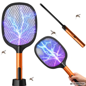 Elektriskā mušu un odu pletne ar UV lampu un statīvu