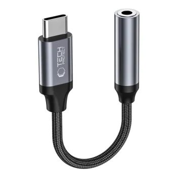 Tech-Protect UltraBoost USB-C uz 3.5 mm mini jack adapteris, melns