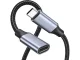 USB-C pagarinātājs 2m austa apvalkā – ātrai uzlādei un datu pārraidei