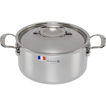 De Buyer Affinity nerūsējošā tērauda katls ar vāku 24 cm 5,4 l