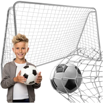 Trizand futbola vārtu tīkls 213x150x90 cm, balts