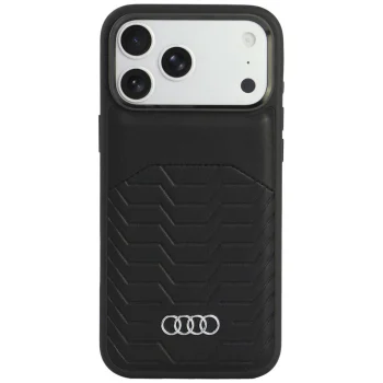Audi GT Synthetic Leather MagSafe vāciņš iPhone 18 Pro Max / 17 Pro Max, melns