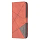 Apple iPhone 14 Pro 6.1\'\' Geometric Texture Wallet Stand Leather Phone Book Case Cover, Brown | Telefona Vāciņš...
