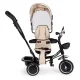 Ecotoys JM-066-9 trīsritenis ar grozāmu sēdekli un jumtiņu, smilškrāsas
