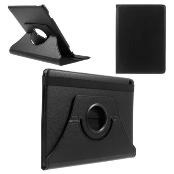 Huawei MediaPad M3 Lite 10.1" Litchi Texture Rotary Stand Leather Case, Black | Vāks Apvalks Pārvalks Grāmatiņa...