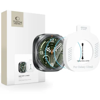 Tech-Protect Easy Set+ aizsargstikls Samsung Galaxy Watch Ultra 47mm, 2 gab.