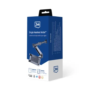 3mk Single Headrest auto galvas balsta turētājs telefonam un planšetei, melns