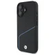 BMW Sign Leather Textured And Line MagSafe vāciņš iPhone 16, melns