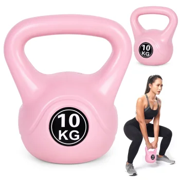 Svara bumba Kettlebell MOVEPRO 10 kg, rozā