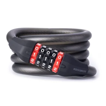 Rockbros RKS507 velosipēda saslēdzējs ar 5 ciparu kodu 180cm melns