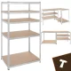 Noliktavas plaukts Bigstren 180x100x60 cm, 1000 kg, 5 stiprināti plaukti, sudraba