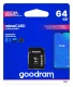 Goodram 64GB microSDXC atmiņas karte ar adapteri, Class 10 UHS-I