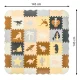 Bērnu Spēļu Grīdas Daudzkrāsainas Puzle Paklājs Putu Paklājiņš Dinozauri - 36 gab, 30x30cm | Kids Foam Floor...