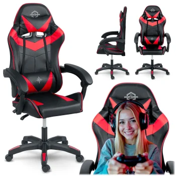 Ergonomisks gaming krēsls Sofotel Draknor, melni sarkans