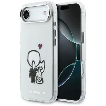 Karl Lagerfeld Karl & Choupette MagSafe vāciņš priekš iPhone Air, caurspīdīgs