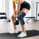 4FIZJO elastīga ceļa locītavas ortoze ar ceļa skriemeļa fiksāciju M, zila