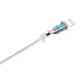 Dudao USB uz Lightning kabelis, 2.4A, 1m, Balts