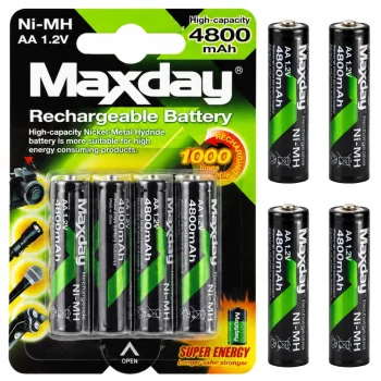 AA R6 Ni-MH 1.2V 4800 mAh akumulatori, 4 gab.