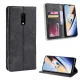 OnePlus 7 Vintage Style Magnetic Leather Wallet Protective Case Cover, Black | Telefona Vāciņš Maciņš Apvalks...