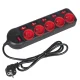 Maclean MCE204 Pagarinātājs ar 5 ligzdām un slēdžiem, 1.5m