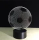 3D LED nakts lampiņa Futbola bumba RGB