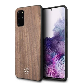 Mercedes Samsung Galaxy S20+ vāciņš Wood Line Walnut, gaiši brūns