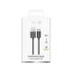 Puro TPE USB-A uz microUSB kabelis 12W 1m, melns