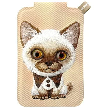 Nimmy New Big-Eye Cute Pets 2.0 Cat magnētiskais maciņš un statīvs, brūns