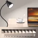 LED galda lampa ar klipsi, 5W, USB barošana, melna